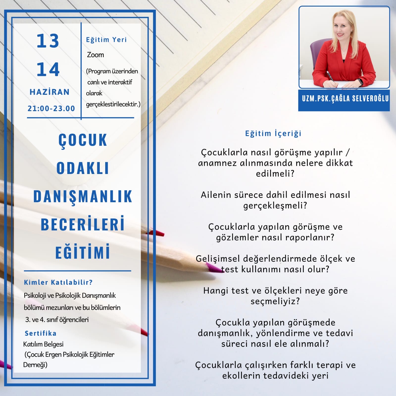 Çocuk Odaklı Danışmanlık Becerileri Eğitimi